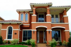 Exterior Design Application Of Paint Colors For House Exterior Escorted By Red Walling White Toned Wall Trimming Nice Golden Honey Entry Stair Smart Guide For Choosing Paint Colors For Exterior Of House Nice-Light-Turqoise-Wall-Colour-Combined-By-Dark-Turqoise-Wall-Colour-Great-White-Trimming-Details-Also-Dark-Grey-Roofting-Smart-Guide-For-Choosing-Paint-Colors-For-Exterior-Of-House