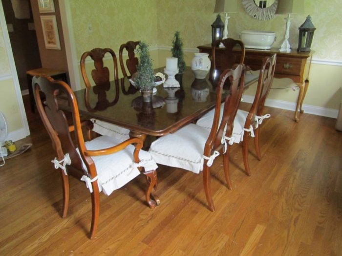 Dining Room Designs Medium size Contemporary Dining Room Escorted By Charming Wooden Armchair Beautified Escorted By White Velvet Cover Also Simple Varnished Wooden Dining Table Also Decorative Flower Vase Plain Dining Room Chair