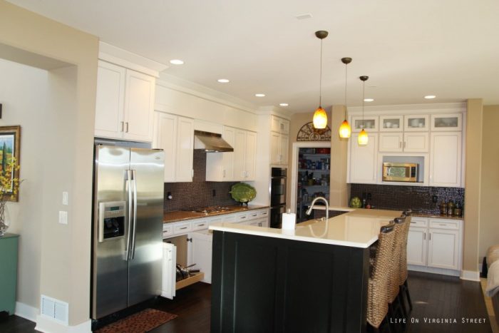 Kitchen Designs Medium size Room Stylers Triple Light Island Light White For Cool Kitchen Island Lighting Over White Granite Top Dark Wood Island Escorted By Gray Upholstered Kitchen Chairs In White Kitchen Decor