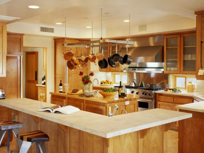 Kitchen Designs Medium size Awesome Ceiling Kitchen Lights For Smart Kitchen Island Lighting Escorted By Hanging Kitchen Appliance Set Over Unfinished Wooden Island Also Cool L Shaped Kitchen Bar In Modern Kitchen Decor