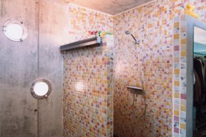 Bathroom Designs Beautiful Small Bathroom Remodels Decoration Using Colorful Orange Mosaic Tile Shower Wall Including Doorless Shower Style Also Nautical Round Boat Window In Bathroom Contempo Images Of Small Artistic-Picture-Of-Small-Bathroom-Remodels-Decoration-Using-3-Light-Dome-White-Glass-Bathroom-Wall-Sconces-Including-Oval-White-Undermount-Bathroom-Sinks-Also-Travertine-Tile-Shower-Wall-Idea