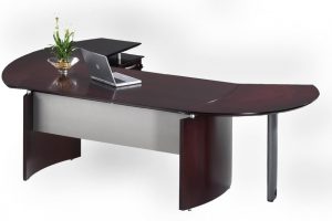 Furniture + Accessories Simplistic Curved Desk Stainless Steel X Leg Escorted By Rectangular White Top Chrome Frames For Inspiring Modern Coffee Table Style Intriguing Curved Desk For Home Ofiice Inspirations Architect Desks For Architect Work