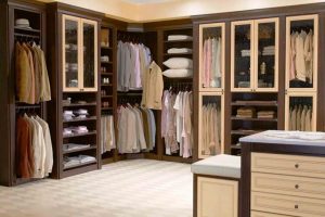 Furniture + Accessories Thumbnail size Modern Walk In Closet Escorted By Custom Hardwood Wardrobe Closet Escorted By Brown Also White Painted Also Open Shelves Plus Clothing Hanger As Space Saving Styles Fantastic Wardrobe Closet Style