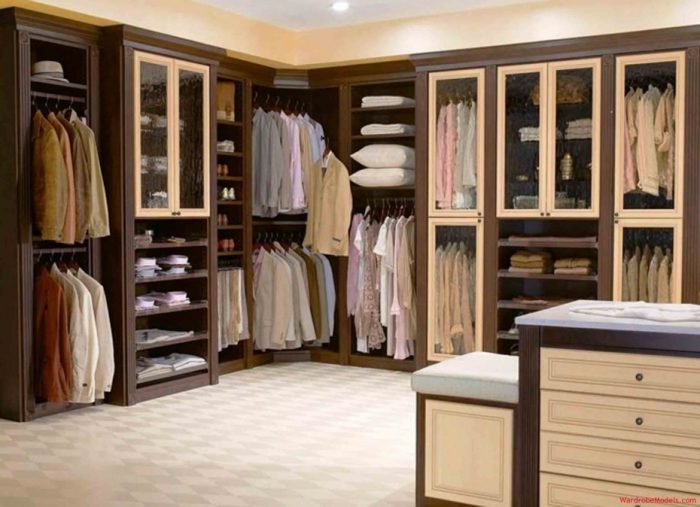 Furniture + Accessories Modern Walk In Closet Escorted By Custom Hardwood Wardrobe Closet Escorted By Brown Also White Painted Also Open Shelves Plus Clothing Hanger As Space Saving Styles Fantastic Wardrobe Closet Style Closet Lighting Fixtures For Modern Clothes Closet