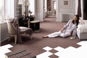 Decoration Decoration Ideas Floor Beautiful Dark Brown Embossed Eco Friendly Carpeting With Cubical Parts And Pattern In The Victorian Room Create More Beautiful Floor With Eco Friendly Carpeting The Types and The Use of Cool Carpet Designs