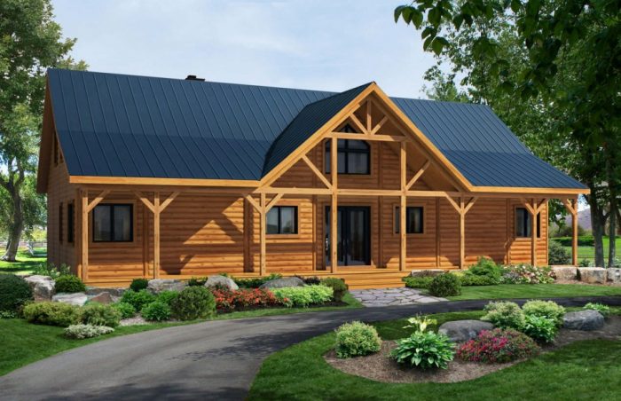 Exterior Design Medium size Contemporary Eco Wooden Prefab House Also Contemporary House Feature Style Escorted By Ligh Golden Walnut Walling Nice Dark Roofting Cute Round Garden Escorted By Beautiful Plants Also Flower