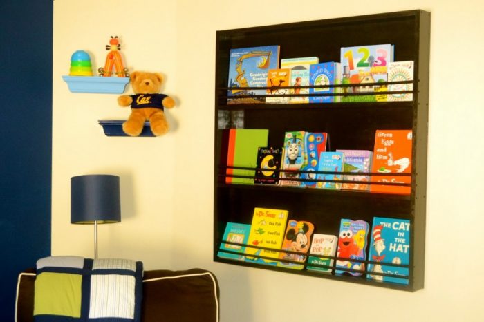 Furniture + Accessories Cute Also Sweet Kids Book Shelves Style Escorted By Nice Brown Wooden Shelves Escorted By Nice Iron Trellis Cool Corner Dools Decoration Great Blue Standing Lamp Cool Brown Sofa Escorted By Custom Blue Floating and Modern Minimalist Wooden Bookshelves on Wall