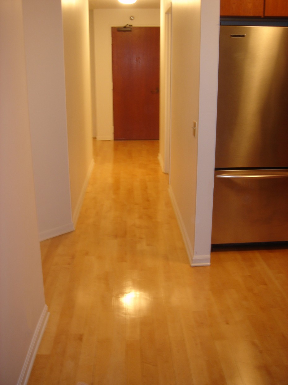Galley Entryway Decor Escorted By Light Wood Floors Also White Wall Painted As Well As Simplistic Furnishing Interior Also Lighting Installation Styles Splendid Light Wood Floors Kitchen Designs