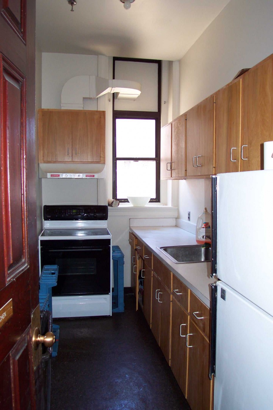 Great Brown Hardwood Kitchen Cabinets Set Also White Wall Painted In Cool Small Kitchen Schemes Prodigious Small Kitchen In Efficient As Well As Creative Schemes Kitchen Designs