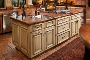 Kitchen Designs Thumbnail size Luxurious Walnut Beige Victorian Kitchen Island Styles Escorted By Elegant Modern Sink Nice Glossy Brown Marble Top Also The Same Wooden Flooring See Kitchen Island Styles