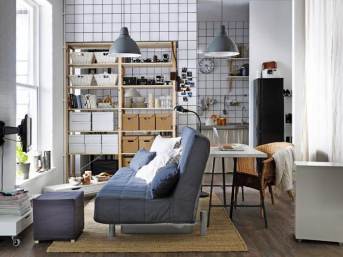 Furniture + Accessories Sublime Living Room Shelves Escorted By Hanging Light Over Grey Fabric Sofas Also White Wall Painted In Small Living Room Styles Admirable Living Room Shelves Also Bookcases Artwork Style Maintaining Comic Books In Comic Book Shelves