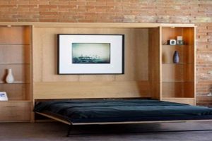 Bedroom Designs Thumbnail size Bedroom Killer Image Of Bedroom Decoration Using Shelf Light Oak Wood Unique Murphy Bed As Well As Old Brown Brick Bedroom Wall Cool Bedroom Scheme As Well As Decoration Escorted By Unique Murphy Beds