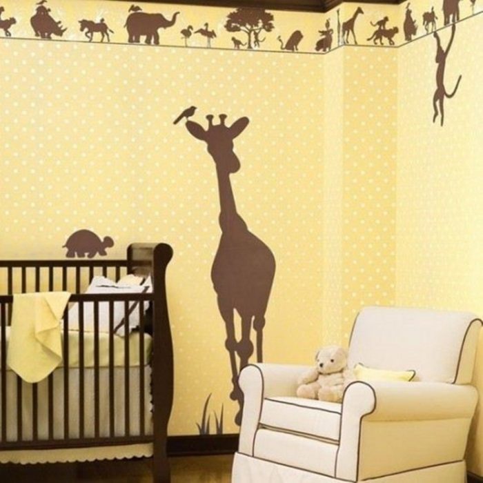 Bedroom Designs Medium size Breathtaking Picture Of Yellow Baby Nursery Room Decoration Escorted By Yellow Baby Best Color Paints For Bedroom Including Giraffe Baby Room Wall Mural As Well As Light Yellow Baby Bedding Set Astounding