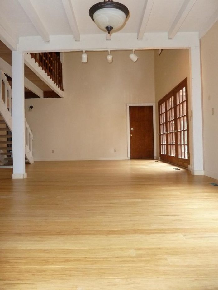 Ideas Bright As Well As Natural Golden Honey Cleaning Bamboo Floor Escorted By White Door As Well As Ceiling Plan For Cleaning Bamboo Floor As Well As Bamboo Floor Application Beautiful Eco Friendly Bamboo Flooring