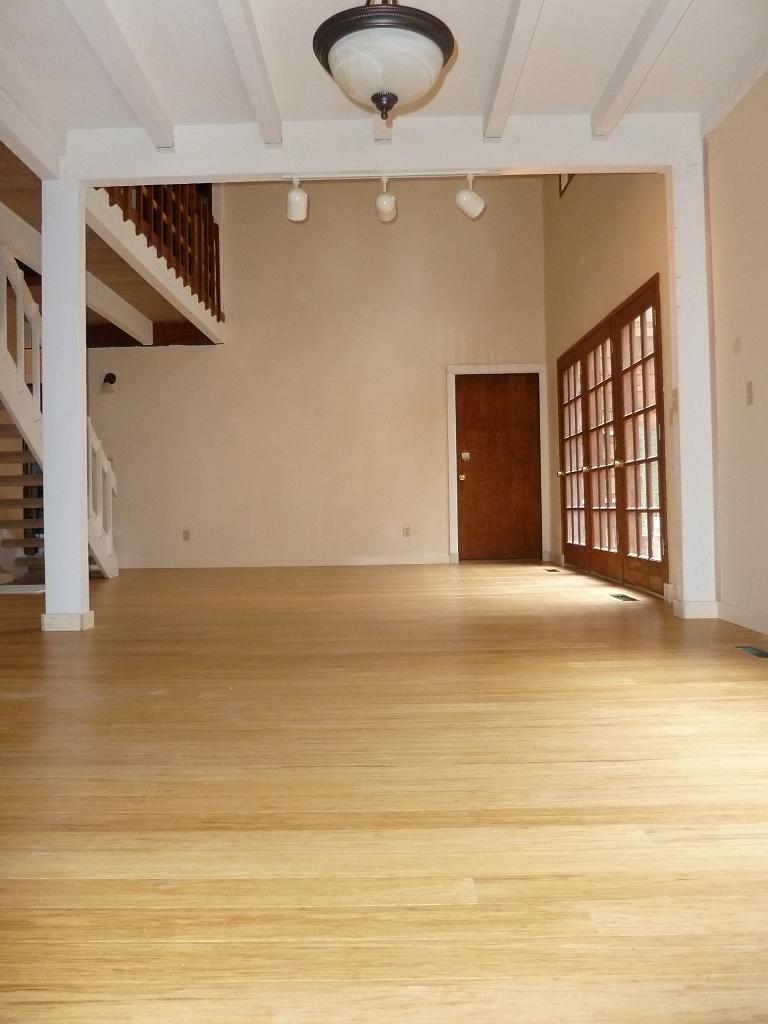 Bright As Well As Natural Golden Honey Cleaning Bamboo Floor Escorted By White Door As Well As Ceiling Plan For Cleaning Bamboo Floor As Well As Bamboo Floor Application Ideas