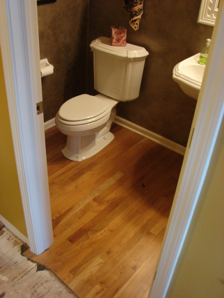 Classy Small Bathroom Escorted By Bamboo Floor Application To Create A Modern But Natural Bathroom Plan For Cleaning Bamboo Floor As Well As Bamboo Floor Application Ideas