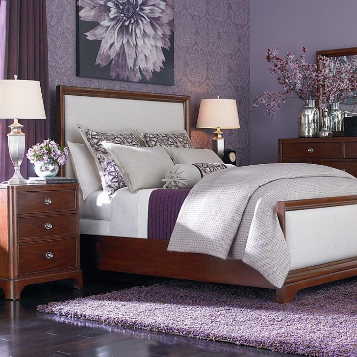 Bedroom Designs Comely Purple Small Bedroom Decoration Using Light Purple Plum Bedroom Wall Paint Including Barrel White Bedside Lamp Shades As Well As Light Purple Wool Bedroom Rug Astounding Images Of Small Bedroom How To Buy A New Bed