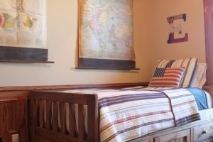 Kitchen Designs Thumbnail size Creative Bedroom Decoration Plan Using World Map Bedroom Wall Decor Including Cream Carpet Tile As Well As Colorful Stripe Bed Sheets Fancy Home Interior Decoration Using Various Carpet Tile
