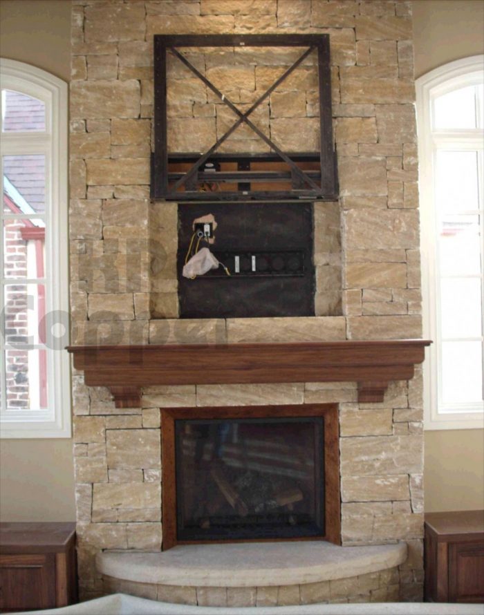 Kitchen Designs Custom Fireplace From Chicago For Corner Stone Fireplace Decoration Nice Creammy Brick Details Dark Brown Victorian Wooden Shelves Great Fireplace Escorted By X Crossed Sliding Door Corner Stone Stones for Fireplace: Various Designs of Fireplaces