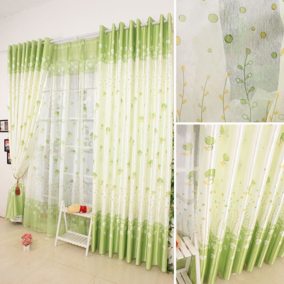 Daring Image Of Accessories For Window Treatment Decoration Using Plain Pleat Light Green Floral Interior Window Curtain Including 2 Tier Folding White Wood Ladder Shelving As Well As All White Ideas