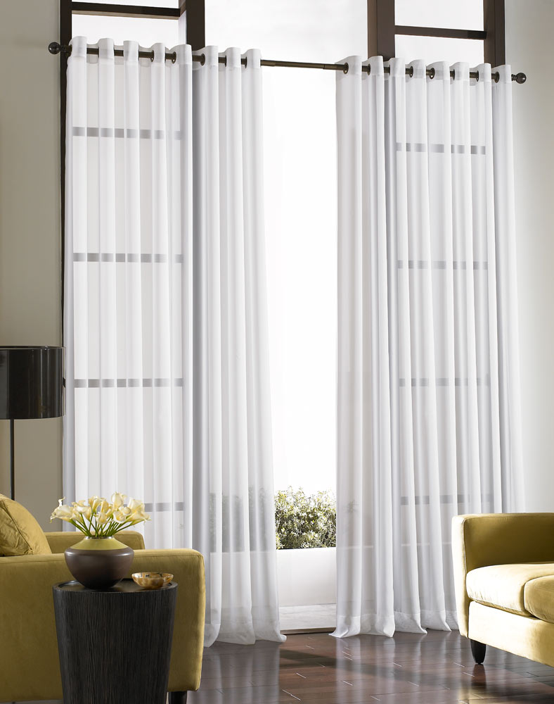 Contemporary White Curtain Ideas For Large Windows Modern Living Room Ideas