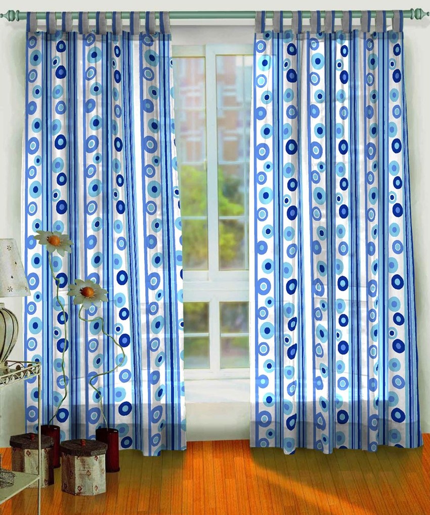 Good Looking Accessories For Window Treatment Decoration Using Blue Accent Floral Interior Window Curtain Including Light Blue Curtain Rod As Well As Light Blue Interior Window Trims Interesting Ideas