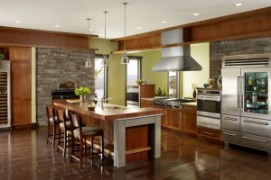 Kitchen Designs Thumbnail size Kitchen Designs Great L Shape Kitchen Decoration Using Butcher Block Modern Kitchen Island Including Solid Light Oak Wood Kitchen Cabinet Natural Light Grey Stone Kitchen Wall Magnificent Kitchen Cabinet Kitchen Layouts And Design For More Fun Cooking