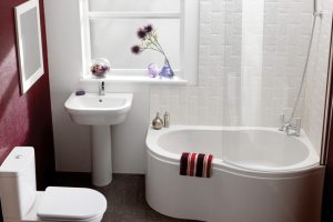 Bathroom Designs Impressive Schemes Plan For Nice Small Bathrooms Using A White Corner Bathtub White Toilet By A Rectangular White Bathtub Shower Glass Doors Along Escorted By White Tile Decorating-Plan-For-Nice-Small-Bathrooms-Using-A-Rectangular-White-Sink-Rectangular-Mirrors-Also-Escorted-By-Glass-Doors-White-Toilet-Along-Escorted-By-Grey-Ceramics-Floor-Brown-Laminated