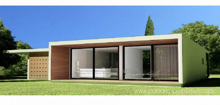 Exterior Design Medium size Inspiring Living Concept Escorted By Modern Contemporary Modular Home In Minimalist Square Style Nice Brick Glass Combination Escorted By White Trimming Panits Nice Green Grass Front Porch Futuristic