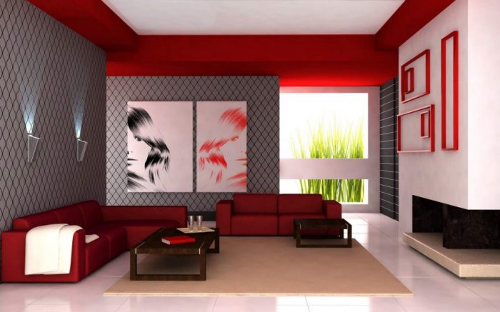 Living Room Designs Killer Picture Of Red As Well As Grey Living Room Decoration Using Red Leather Living Room Sofa Including Rectangular Solid Cherry Wood Coffee Table As Well As Light Grey As Well As Red Living Room Wall Color Decorating The Wall With Pictures For Living Room