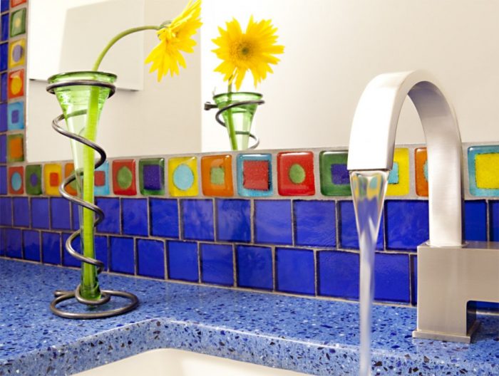 Ideas Medium size Ideas Recycled Wire In The Green Vase Decoration Nice Vintage Cubical Tiles Trimming Escorted By Blue As Well As Floral Pattern Cheap But Beautiful Interior Made From Recycled Material Countertop Expensive Countertop Materials Cost Type