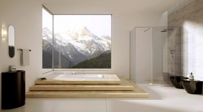 Bathroom Designs Medium size Bathroom Design Ideas With Small Shower Room Design Ideas With Glass Window With Awesome View Design With Bathroom Mirror Design Ideas With Bathroom Tile Floor Design Ideas