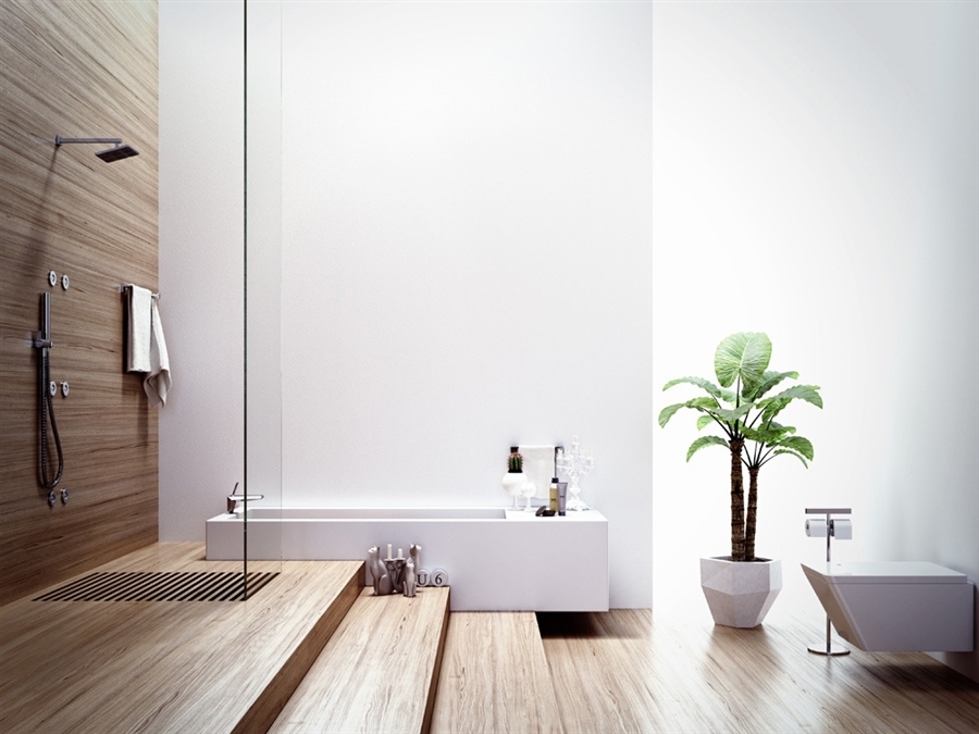 Bathrooms For Small Spaces Design Ideas For Modern Bathroom With Wooden Element With Small Shower Room Design Ideas With Modern Bath Tub Design With Wooden Bathroom Flooring Design Ideas Bathroom Designs