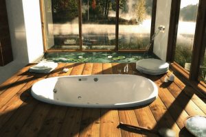 Bathroom Designs Bathtubs Design With A View Of Nature With Small White Bathtubs With Marble Tile Floor Design For Bathroom Design Ideas With Small White Rug Ideas Small Bathtubs For Small Spaces