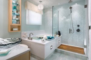 Bathroom Designs Thumbnail size Ceramic Tile Floor With Small Shower Room Design Ideas With Small Pendant Lamp With Bathroom Ceramic Tile Wall Design Ideas And Bathroom Cabinet Design With Bathtubs Ideas