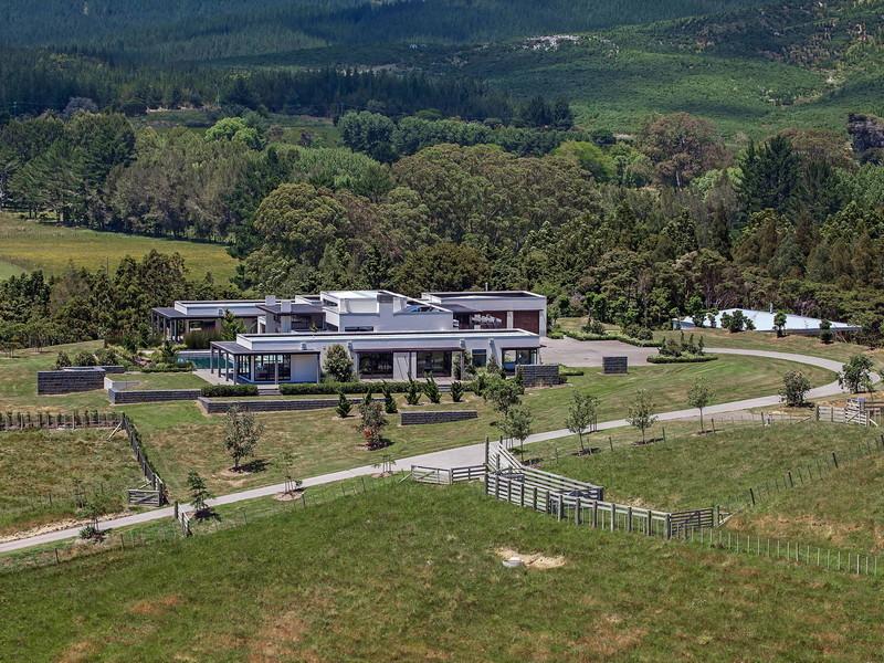 Contemporary Home In The Hills Nature Landscapes In The Outdoor Ideas With Nice And Wonderful Scenery On The Top Of The City Green Trees And Green Grass Interior Design