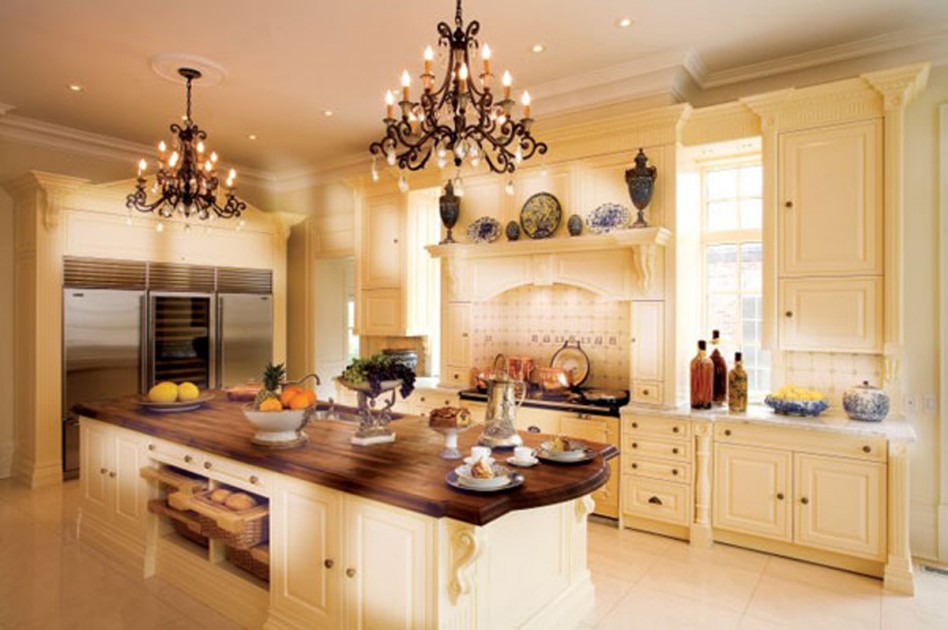 Endearing Picture Of White Kitchen Scheme As Well As Decoration Using Rectangular Cherry Wood White Kitchen Island Including Black Glass Crystal Kitchen Chas Well Aseliers As Well As White Wood Kitchen Cabinets Ideas