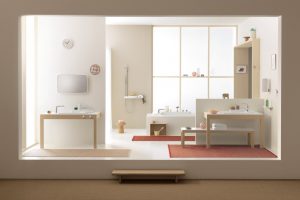 Bathroom Designs Endearing Picture Of White Dwell Magazine Bathroom Scheme As Well As Decoration Using Hanging Wall Mirror Bathroom Cabinet Including Glass Sliding Bathroom Vanity As Well As Skylight In Bathroom Breathtaking Cozy Minimalist Bathroom Designs