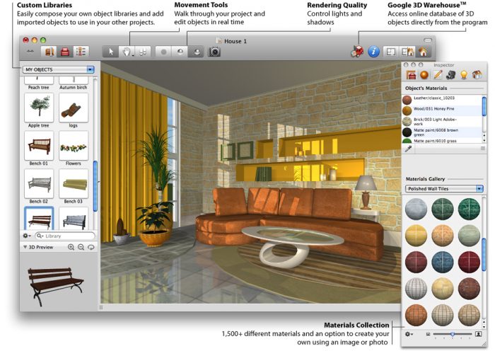 Ideas Fascinating Best Software For 3d Home Design With Materials Gallery And Many Object For Decorating Cool Room The Use Of 3d Room Design Software