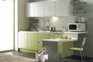 Kitchen Designs Thumbnail size Fresh As Well As Modern Interior Decorating Plan For Kitchen Escorted By Custom Green Grey Wall Cabinet Built In Escorted By Artistic Chair As Well As Desk Nice Brown Rug Nice Galleries Of Interior Decorating Plan