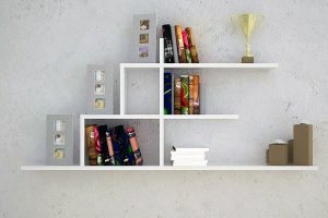 Furniture + Accessories Furniture Interesting Modular White Bookshelves Design Mounted On Wall With Three Levels Inspired By Stairs Shape Creative And Unique Bookshelves Designs Ikea Wall Mounted Bookshelves Shelving Design Furniture-Cool-Wooden-Wall-Mounted-Bookshelves-Design-By-Gerard-De-Hoop-With-Three-Layered-Frames-Idea-Creative-And-Unique-Bookshelves-Designs-Wall-Hanging-Bookshelf-Ideas-Shelving-Design