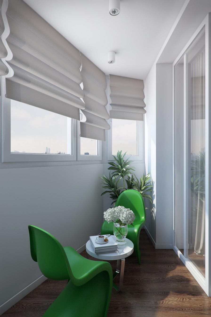 Green Chairs And Small White Round Table White Wall Glass Window Wooden Flooring Sliding Glass Door Lounge Room Ideas Beside Bedroom Design Ideas Interior Design