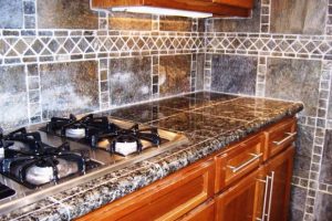 Kitchen Designs Grey Granite Tile Countertop For Minimalist Kitchen Design Ideas For Kitchen Island Design Ideas And Backsplash And Small Wooden Cabinets With Wall Proper Ideas Subway Backsplash Tile For Backsplash