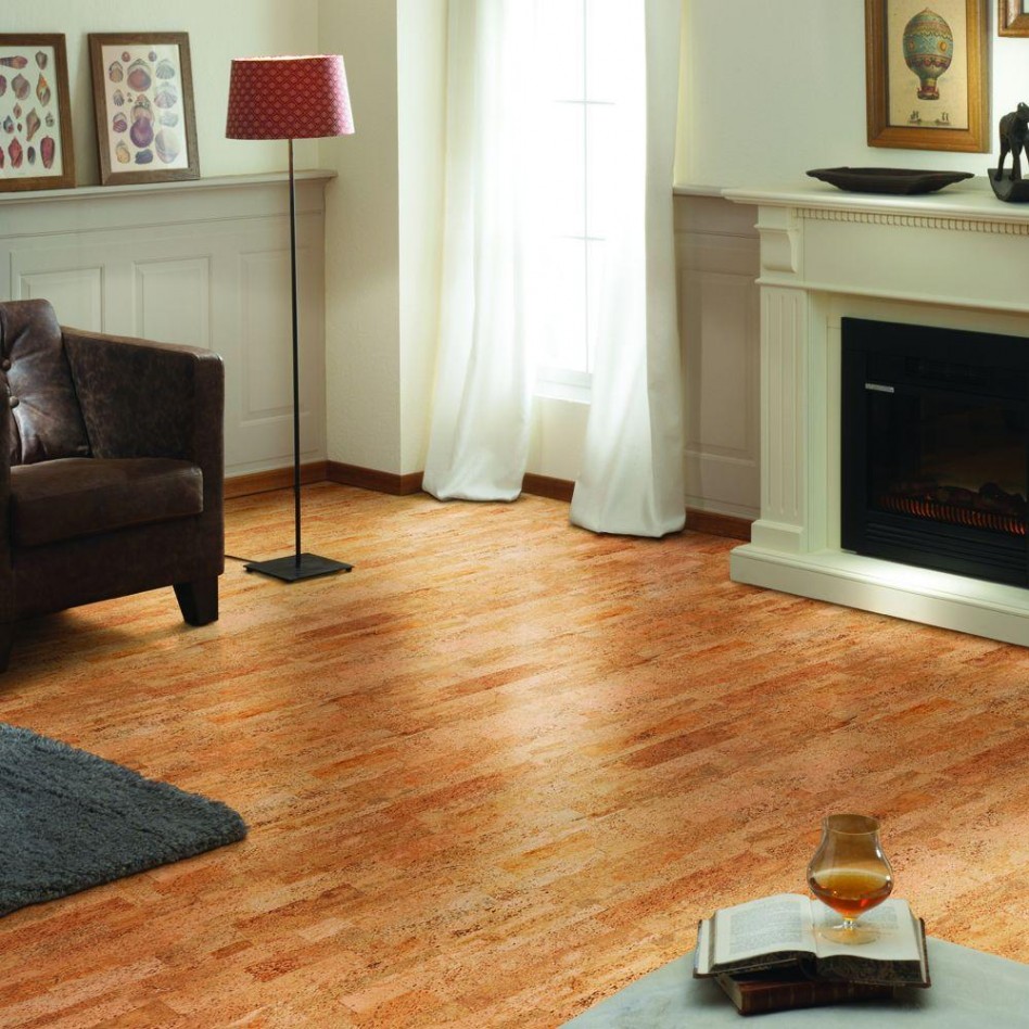 Heavenly Image Of Living Room Decoration Using White Wood Shelf Over Fireplace Including Solid Light Oak Home Depot Cork Flooring As Well As Dark Brown Faux Leather Living Room Armchairs Endearing Ideas