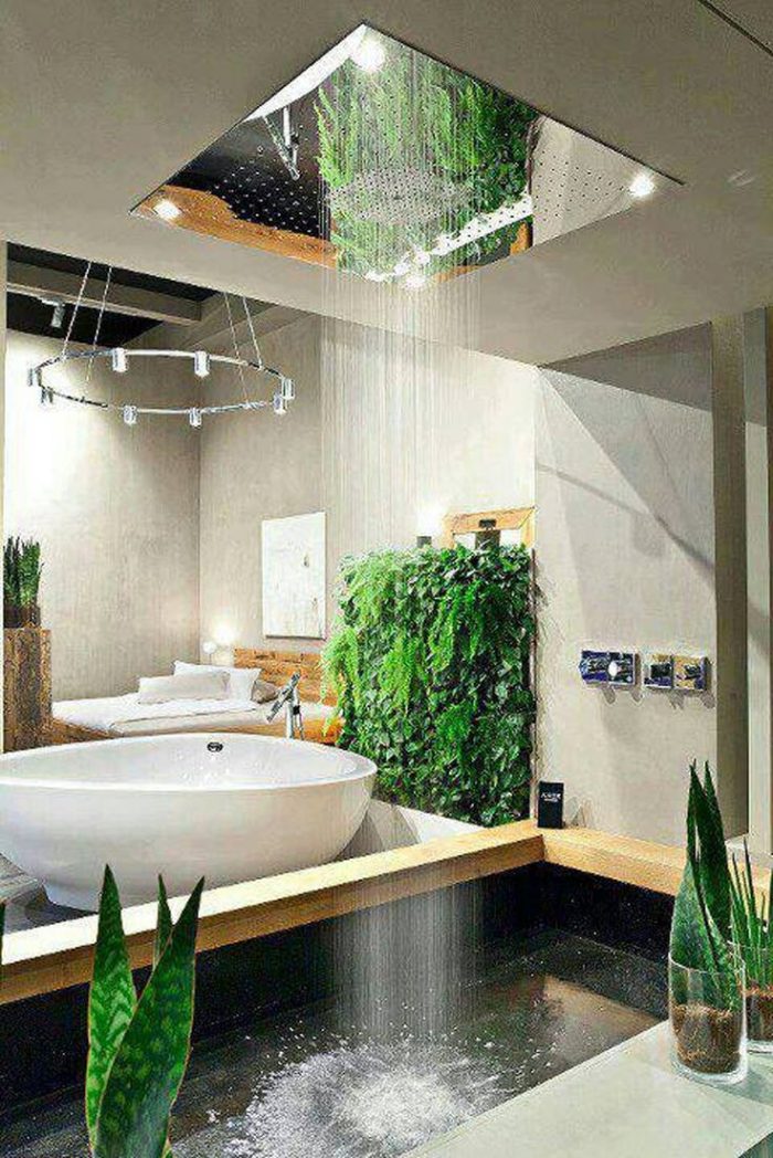 Bathroom Designs Incredible Wooden Cabinets With Houseplants Design Ideas Interior Design Ideas For Bathroom Design Ideas With Modern Bath Tubs With Bathroom Wall Design Ideas Closet Light Fixtures For Closet