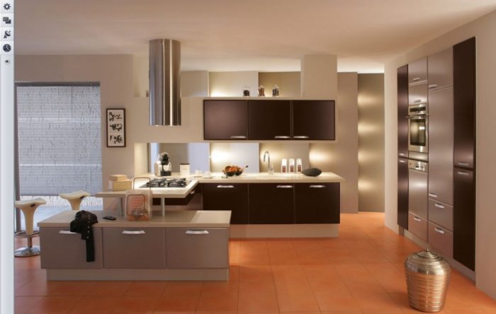 Kitchen Designs Modern As Well As Luxurious French Interior Decorating Plan For Kitchen Escorted By Beautiful Minimalist Wooden Furniture Glommy Hidden Lighting Cute Chroom Lamps As Well As Furniture Nice Galleries Of Interior Design A Kitchen For Minimalist, Simple, And Beautiful House