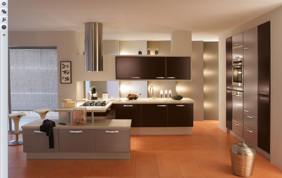 Modern As Well As Luxurious French Interior Decorating Plan For Kitchen Escorted By Beautiful Minimalist Wooden Furniture Glommy Hidden Lighting Cute Chroom Lamps As Well As Furniture Nice Galleries Of Interior Kitchen Designs