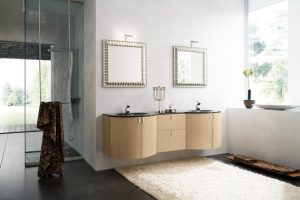 Bathroom Designs Thumbnail size Modern Bathroom Design Ideas With Washbasin Cabinet Design For White Bathroom Ideas With Bathroom Mirror On The White Bathroom Wall Design With Sliding Glass Door Ideas