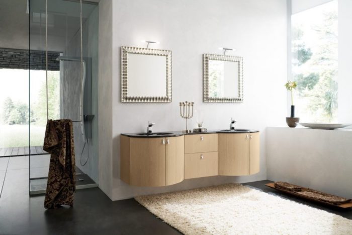 Bathroom Designs Modern Bathroom Design Ideas With Washbasin Cabinet Design For White Bathroom Ideas With Bathroom Mirror On The White Bathroom Wall Design With Sliding Glass Door Ideas Closet Light Fixtures For Closet