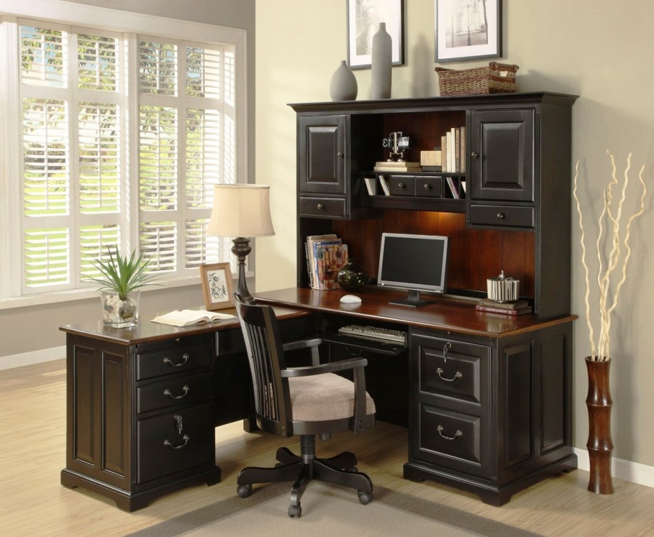 Modern Computer Armoire Desk Design Ideas And Carpet Flooring For Home Office Design Ideas With Drawers And Cabinet And Blind Window And Laminate Flooring Ideas Interior Design